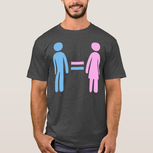 Camiseta transgênero: igualdade entre homens e mulheres (Frente)