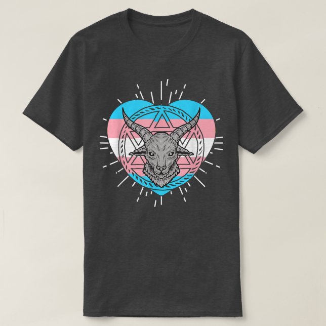 Camiseta Transgênero no gótico do satanismo LGBT (Frente do Design)