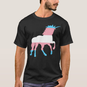 Camiseta Transgênero Unicórnio Orgulho da Bandeira