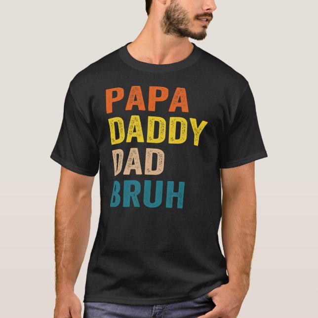 Camiseta Transição de Pais Retroativos Papá Dada Pai Pai Br (Frente)