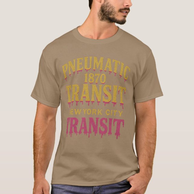 Camiseta Trânsito Pneumático 1870 – Nova York (Frente)