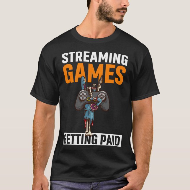 Camiseta Transmissão contínua de jogos de vídeo para PCs pa (Frente)