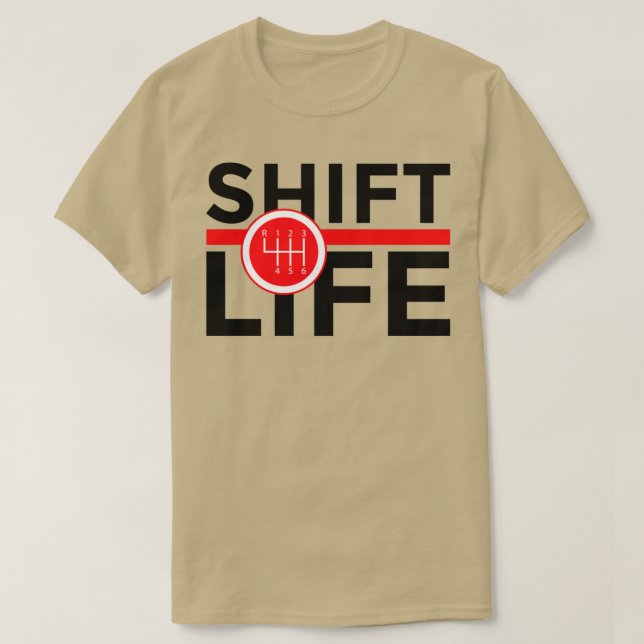 Camiseta Transmissão Manual Engraçado com Desvio de Vida (Frente do Design)