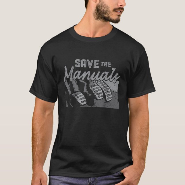 Camiseta Transmissão Manual Três Pedais Salvem os Manuais (Frente)