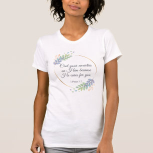 Camiseta Transmita Suas Ansiedades Nele 1 Peter 5:7