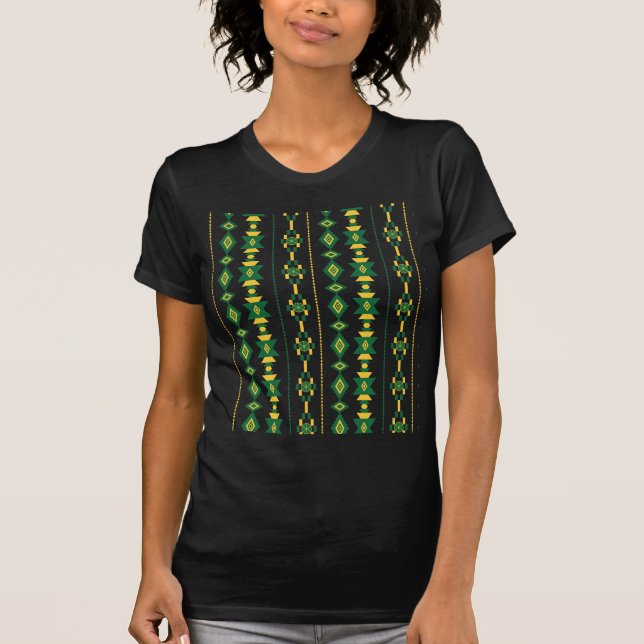 Camiseta Transparência Verde e Dourada (Frente)