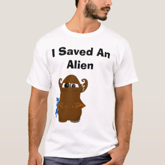 Camiseta transparente, eu salvar uma alienígena
