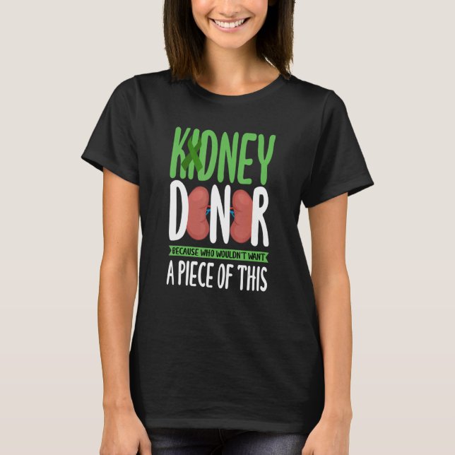 Camiseta Transplante de órgãos de dadores de rins (Frente)