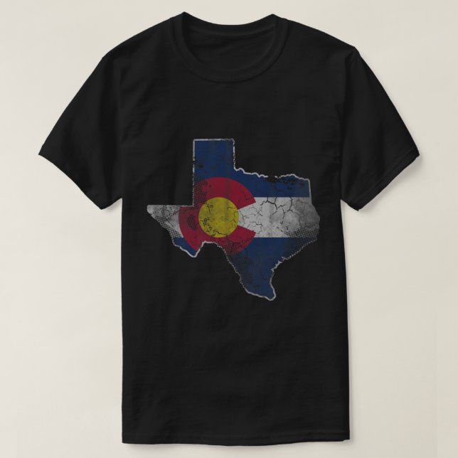Camiseta Transplante de Sinalizador do Texas Colorado (Frente do Design)