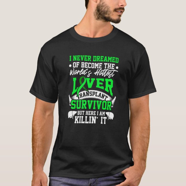 Camiseta Transplante Hepático Sobrevivente de Órgãos Mais Q (Frente)