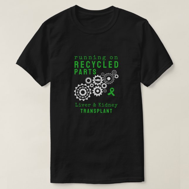 Camiseta Transplante Reciclado Peças Estampunk Gears Person (Frente do Design)