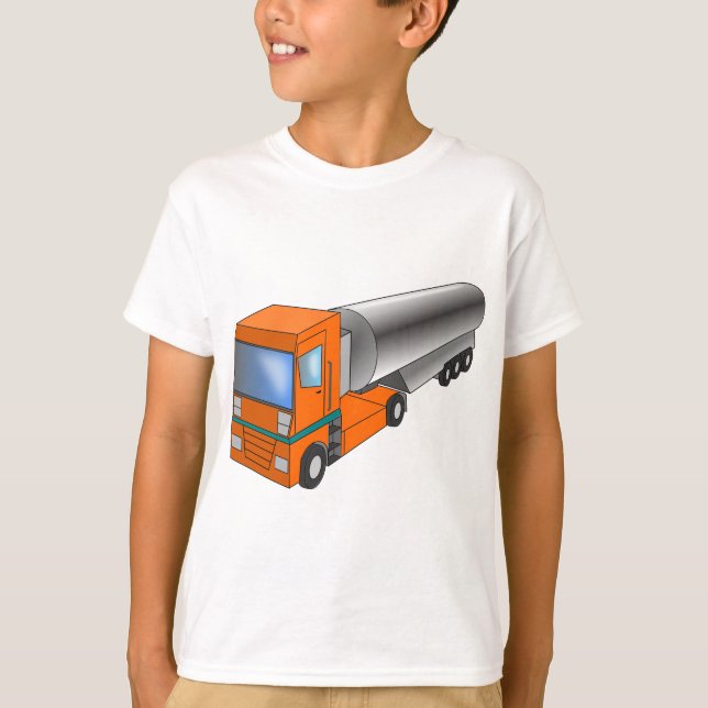 Camiseta Transportador de Caminhões de Gás para Crianças (Frente)
