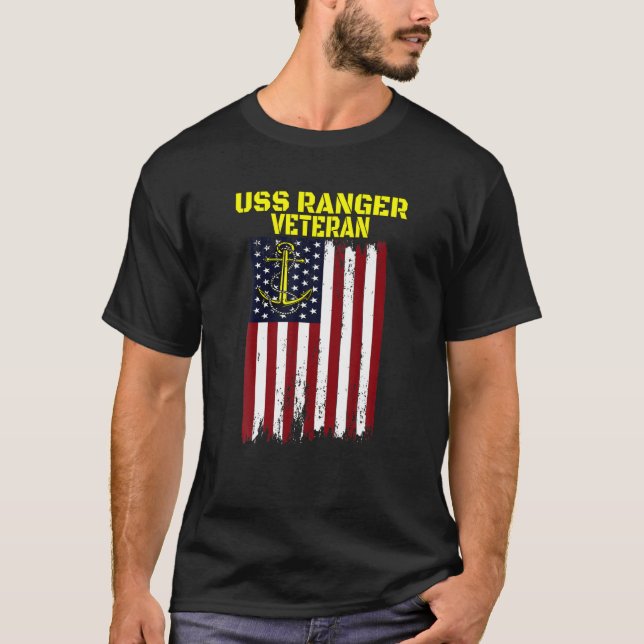Camiseta Transportadora aérea USS Ranger CV-61 CVA-61 Veter (Frente)