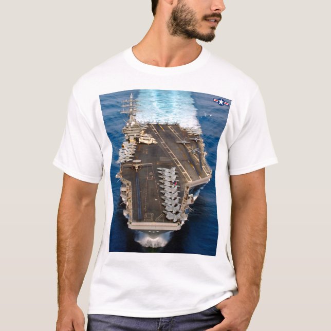 CAMISETA TRANSPORTADORA AERONÁUTICA DOS EUA - CVN-76 (Frente)