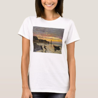 Camiseta Transportando um barco em terra, Honfleur por