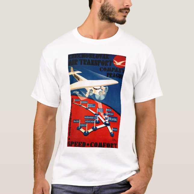 Camiseta Transporte aéreo Czechoslovak (Frente)