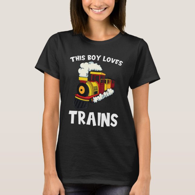 Camiseta Transporte ferroviário de comboios Vapor Locomotiv (Frente)