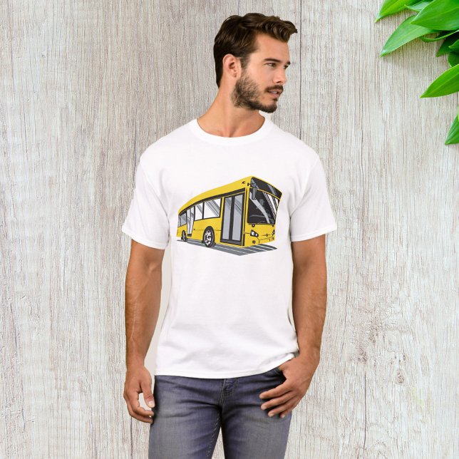 Camiseta Transporte Público de Barramento de Cidade Amarelo (Criador carregado)