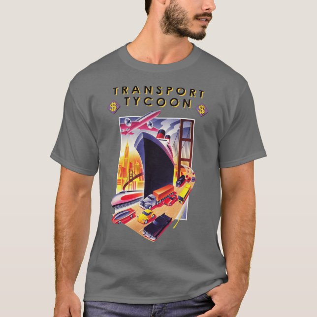 Camiseta Transportycoon Game Cover vintage girl boy (Frente)