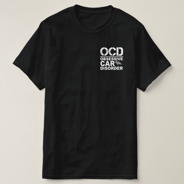 Camiseta Transtorno Obssessivo do Carro de OCD Amantes de C (Frente do Design)