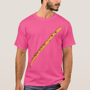 Camiseta Transversal Flute Music Instrumento Motif Art Tran