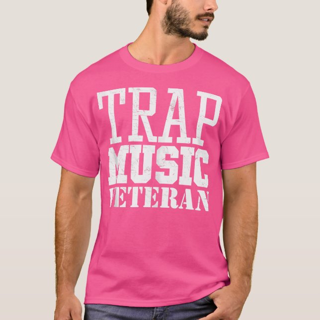 Camiseta Trap Music Veteran - Edm Rave Music Festival Rap H (Frente)