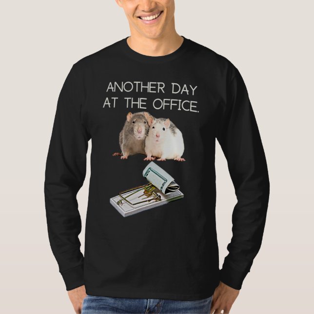 Camiseta Trap Office Humor Rat Money Employee Race Manager  (Frente)