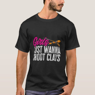 Camiseta Trap Shooting Just Wanna Shoot Clay Pigeon Shootin