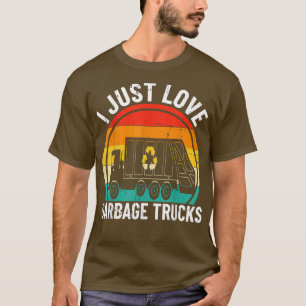 Camiseta Trapes De Lixo De Reciclagem Retro, Eu Adoro Garba