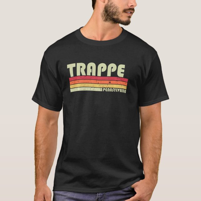 Camiseta Trappe Pa Pensilvânia Funny City Home Roots Retr (Frente)