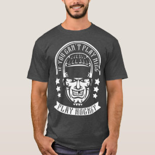 Camiseta traseira do hóquei do jogo do nome & do