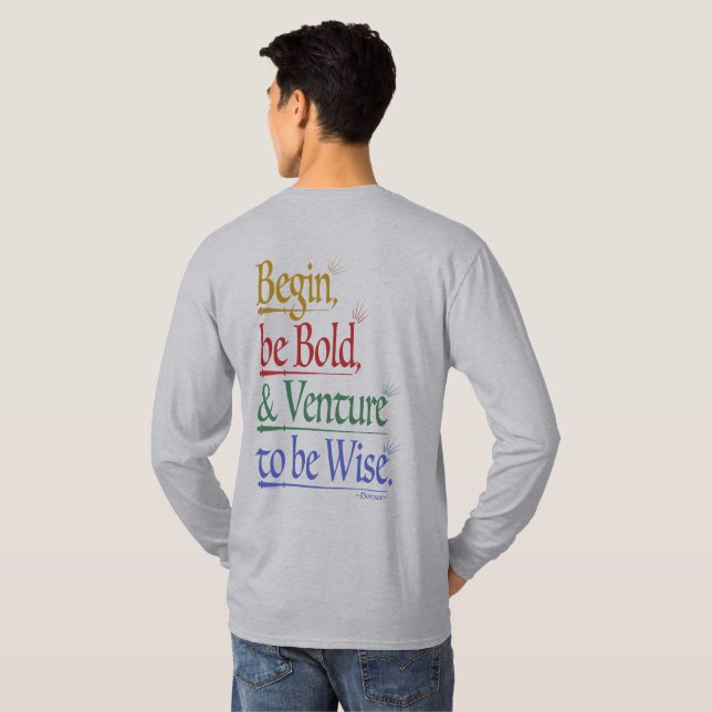 Camiseta Traseira - Fenda Longa de Citação de Horácio Mágic (Parte Traseira Completa)