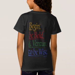 Camiseta Traseira - Magia Horace Cita Slim De Meninas