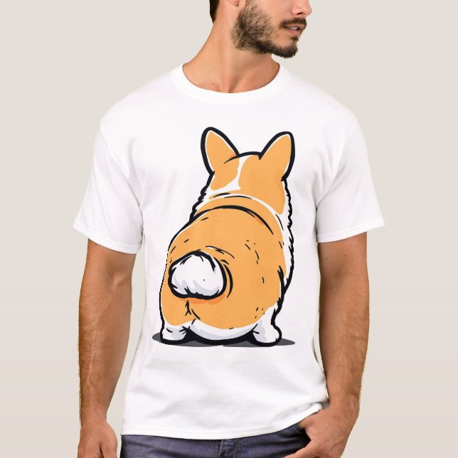 Camiseta Traseiro de Corgi (Frente)