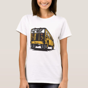 Camiseta Traseiro De Um Ônibus Escolar