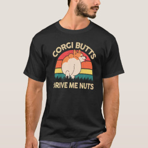 Camiseta Traseiros de Corgi Me Levam à Loucura Pembroke Wel