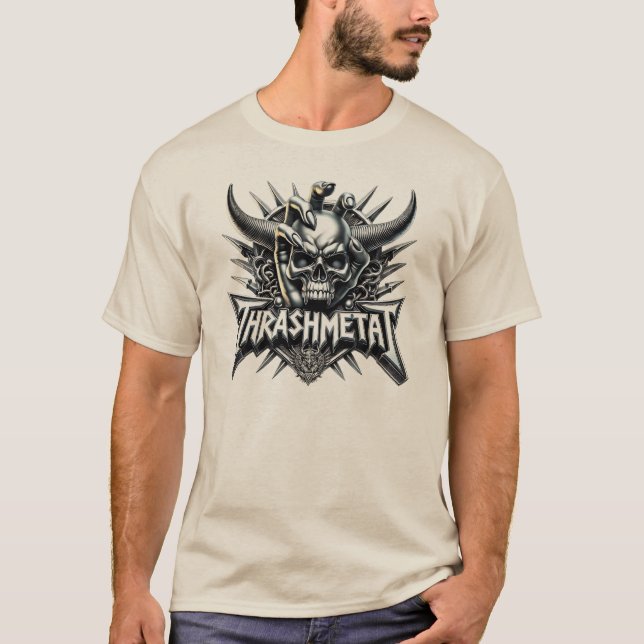 Camiseta Trash Metal Outfit - lets Rock (Frente)