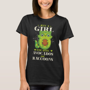 Camiseta Trash Panda Apenas Uma Menina Que Ama Avocados E R