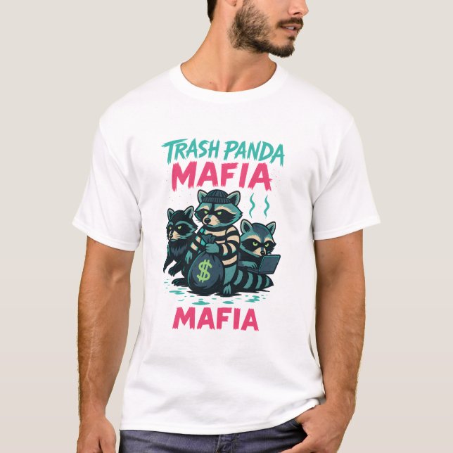Camiseta "Trash Panda Mafia - Missão: Asfixiação" (Frente)