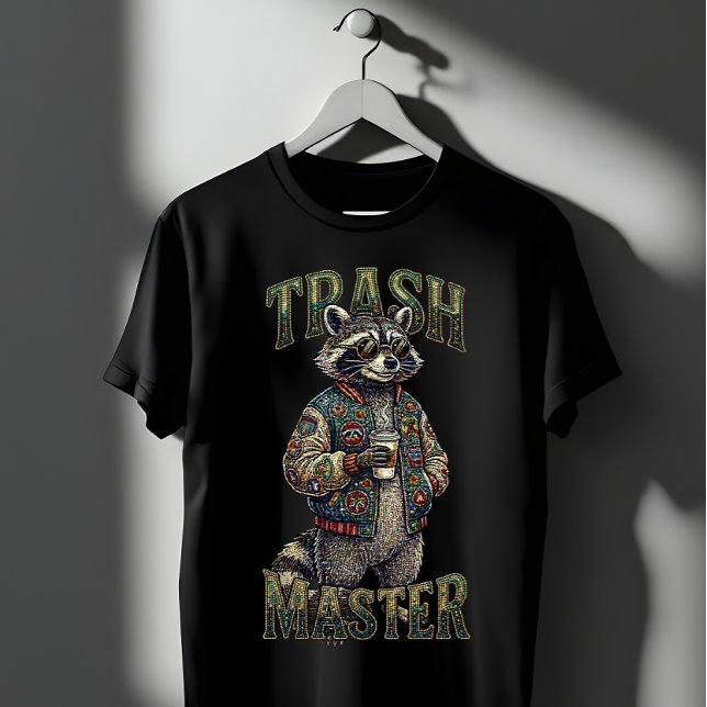 Camiseta Trash Panda Raccoon Coffee Mosaic Art (Criador carregado)