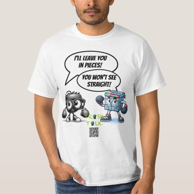 Camiseta Trash-Talk / Quebra-cabeça vs Googly — por LoGoss (Frente)