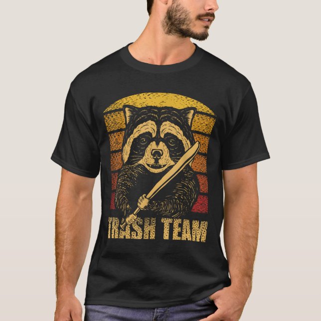 Camiseta Trash Team Pandas Raccoon Animal Garbage Gang (Frente)