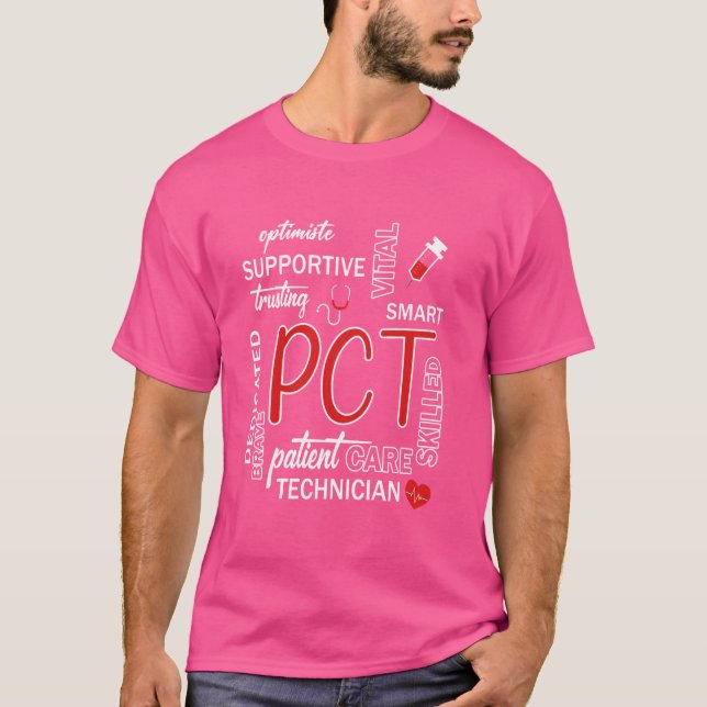 Camiseta Tratamento De Doentes Técnicos PCT Para Enfermeiro (Frente)