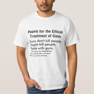 Camiseta Tratamento ético do t-shirt das armas