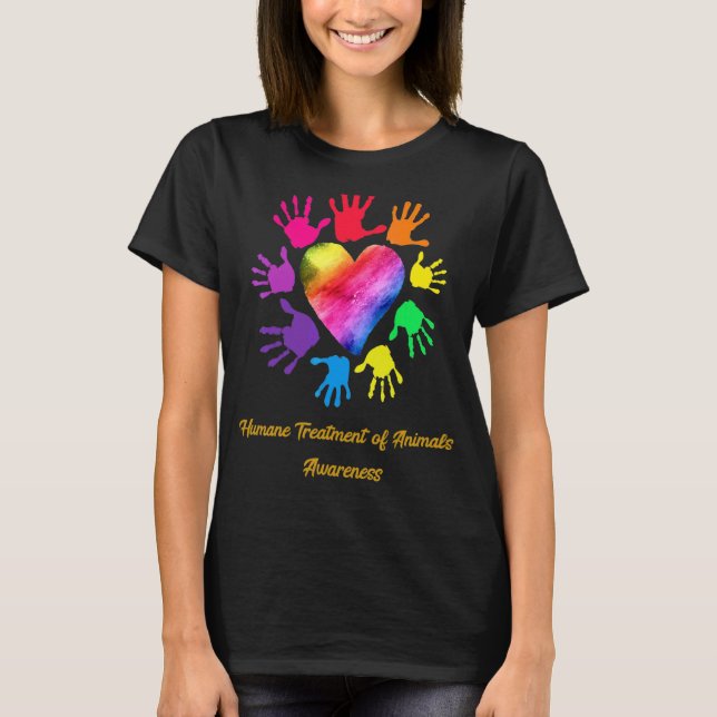 Camiseta Tratamento Humano Das Mãos De Sensibilização Dos A (Frente)