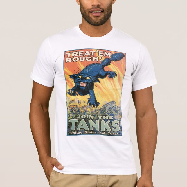 Camiseta Trate-Os Em Massa - Junte-Se Aos Tanques (Frente)
