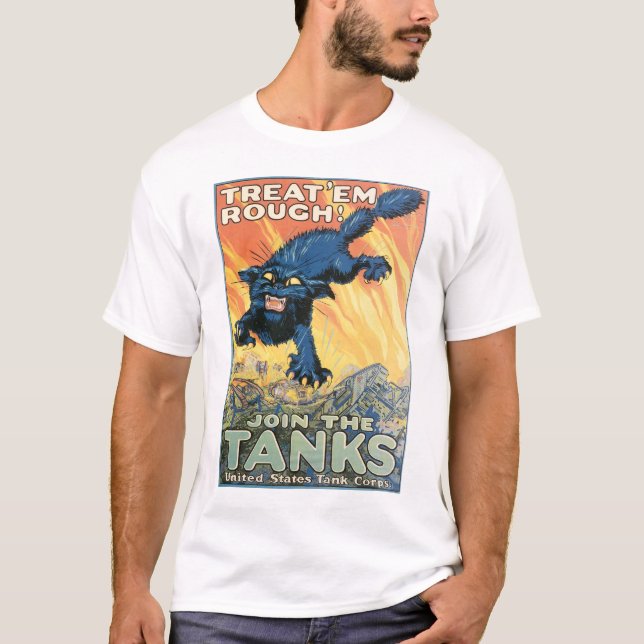 Camiseta Trate-Os Em Massa - Junte-Se Aos Tanques (Frente)