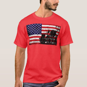 Camiseta Trator American Flag Patriotic vintage, agricultur