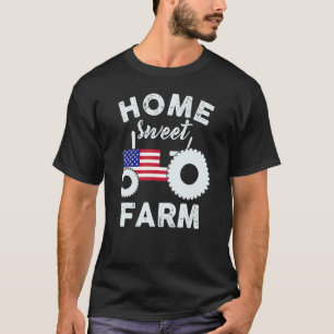 Camiseta Trator Americano Fazendeiro País Cavalo Gado Fazen
