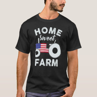 Camiseta Trator Americano Fazendeiro País Cavalo Gado Fazen